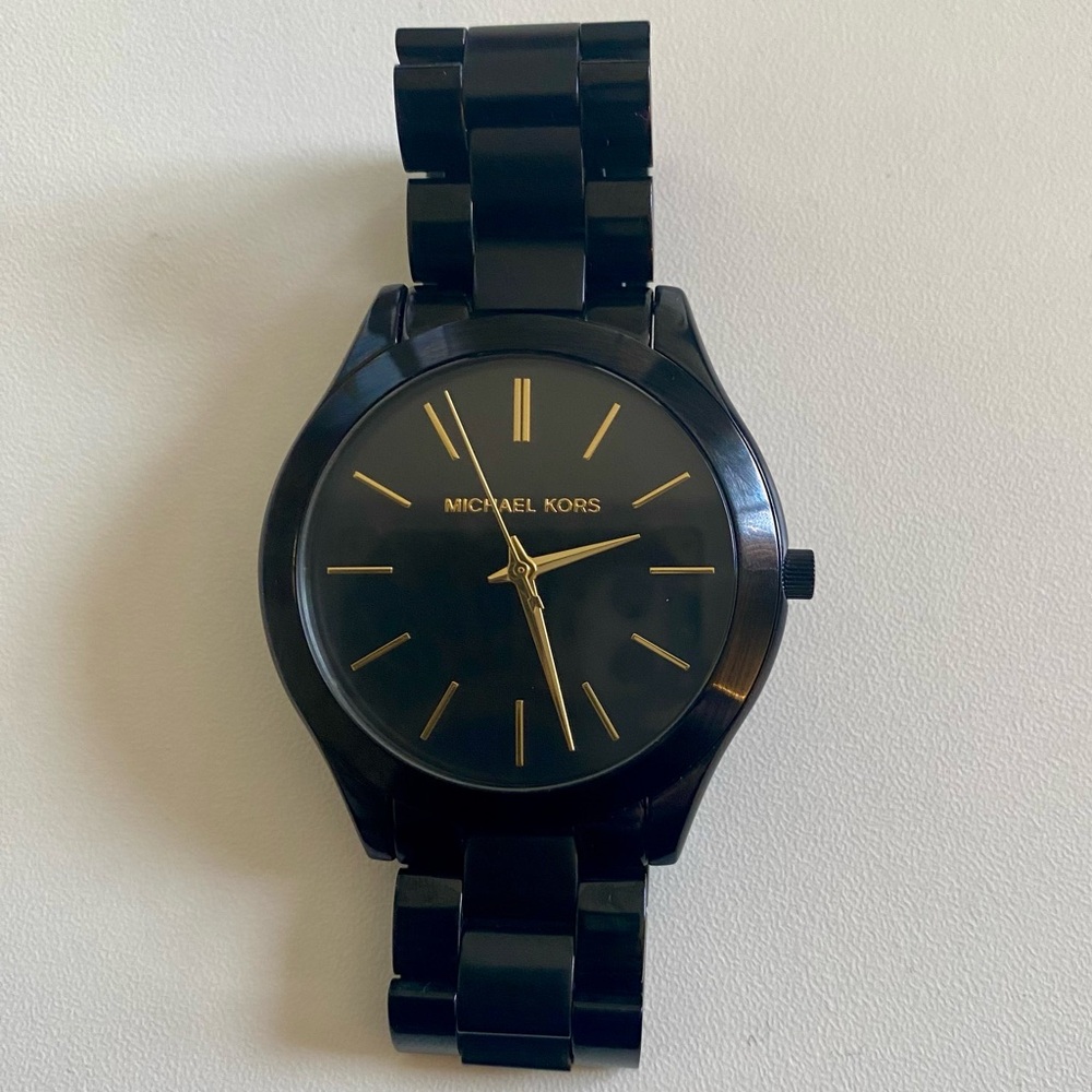 Michael Kors Black Stainless Steel Unisex Watch